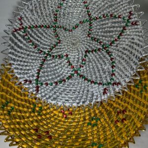 Handmade Flat Roti Holder in Gold & Silver